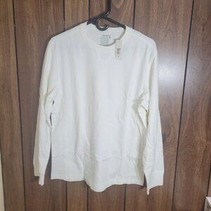 New Old Navy White Long Sleeve Shirt Sweater - Size M - NWT